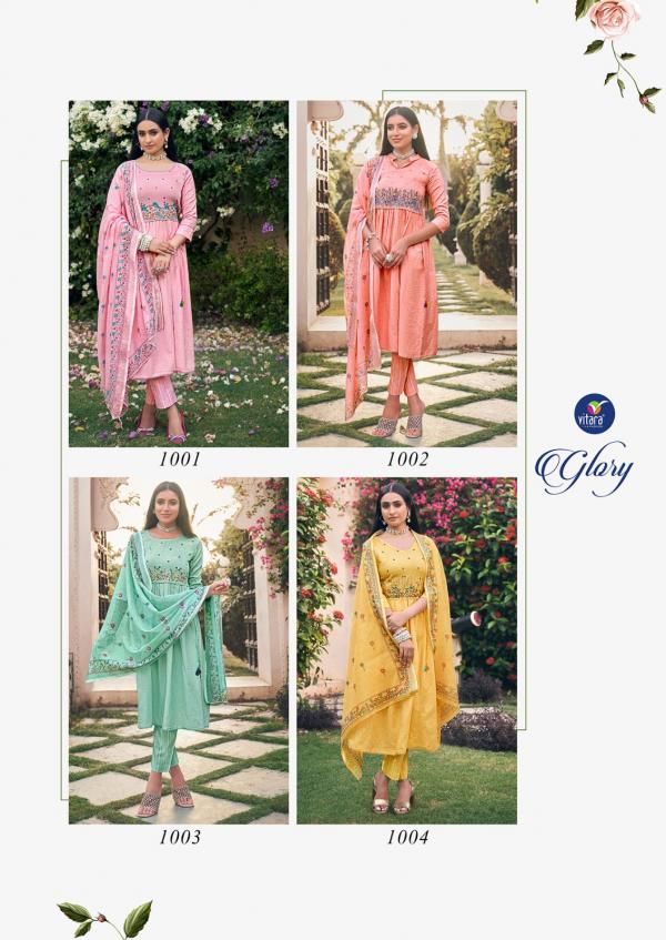 Vitara Glory Fancy Designer Cotton Kurti Bottam With Dupatta  Collection